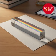 BK7 Triangular Prism 25x25x80mm Optical Glass for Physics Education, Light Refraction, Spectrum, Rai