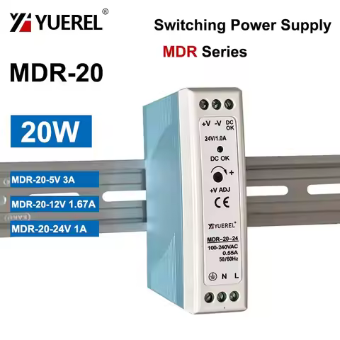 MDR 20W 5V 12V 24V 3.0A 1.67 1.0A Single Output Switching Power Supply