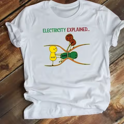 Electricity Explained T Shirt Electrician T Shirt Gift Ohm's Law Voltage Ampere Resistance Electric 