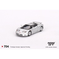 Mini GT 1/64 ( 704 ) Bugatti EB110 GT - Grigio Chiaro
