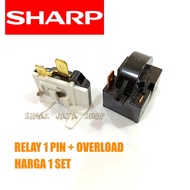 RELAY OVERLOAD KULKAS SHARP 1 PINTU