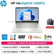 NEW !!! LAPTOP HP 14S DQ4016 INTEL CORE I5-1155G7 8GB SSD 512GB 14"FHD