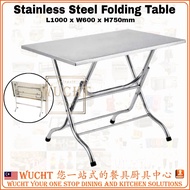 【WUCHT】2 x 3 feet Stainless Steel Rectangular Foldable Table Rectangle Table Folding Table 白钢折桌子 Meja Lipat 2 x 3 kaki