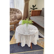 WHITE ROUND TABLECLOTH 150CM THICK CODE 700