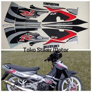 SUZUKI Motorcycle Body Striping List Sticker Satria Lumba 120R 2002 Black Grey Standard