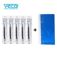 Pilot Gtec Refills 0.4 (available: Black ink, blue ink) 6pcs & 1 free Veco plastic envelope w/colore