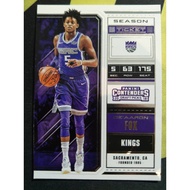 2018 Panini Contenders #11 De'Aaron Fox De'Aaron Fox) Away Single Card