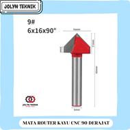 (JT) MATA ROUTER KAYU CNC BITS - ENGRAVING ROUTER BIT MATA ROUTER 90 DERAJAT