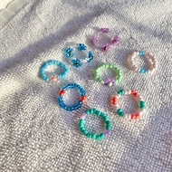 [MIN BUY 3] Aesthetic Beaded Rings Ring / Friendship Rings Korean Bead Rings