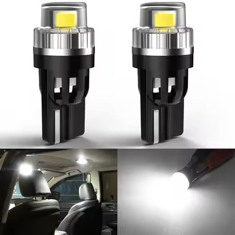 2Pcs T10 LED Canbus W5W LED Bulb Car Interior Parking Lights For Audi A6 C5 C6 C7 A3 8P 8V B5 B6 B7 