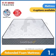 ForeLax LuxurDream 5 Inches 8 Inches Rebonded Foam Mattress Single Queen King Size