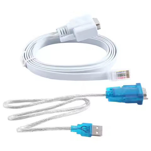 Hot Selling-RJ45 Network Cable Serial Cable Rj45 To DB9 And RS232 To USB (2 In 1) CAT5 Ethernet Adap