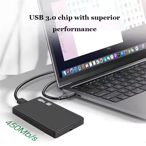 High-Speed USB 3.0 HDD Enclosure 2.5 Inch SATA HDD/SSD External Hard Drive Case for PC Laptop PS5 - 