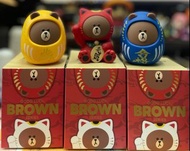 LINE GOOD LUCK SERIES BROWN 熊大 達磨 招財貓