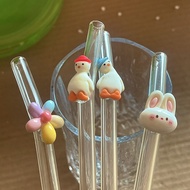Ins Exquisite Colored Glass Straw ins Environmentally Friendly High-value Drinking Tube Coffee Adult