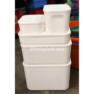 HIJAU BPA FREE storage box organizer / white organizer box / white container / multi-purpose storage