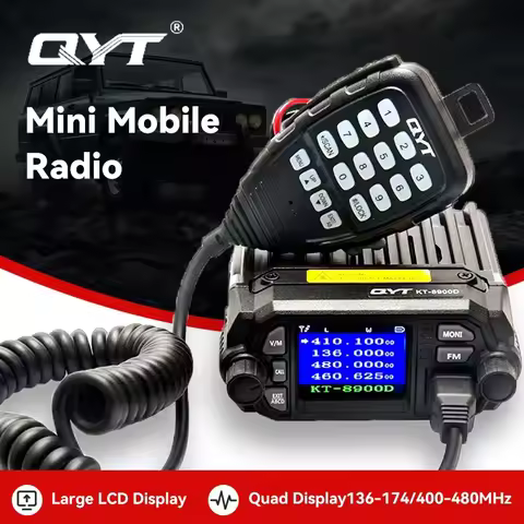 QYT KT-8900D Vehicle mini Car Radio 25W Mobile Car Radio dual band KT8900D Wakie Talkie Long Range R