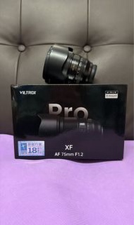 完美無瑕 全套有盒 香港行貨 Viltrox pro AF 75 75mm F1.2 Fujifilm FX XF Mount