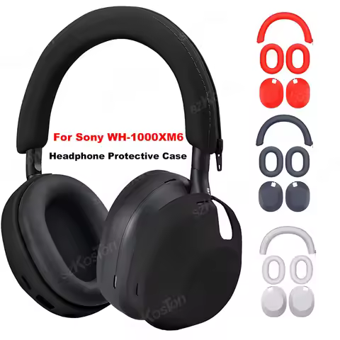 For Sony WH-1000XM6 Soft Silicone Headphone Protective Case Scratch Resistant Sweatproof Skin Cover 