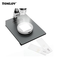 Pemegang Lampu Bawah Mikroskop TOMLOV, Pencahayaan Lampu Boleh Laras, Lampu LED Universal untuk Mikr