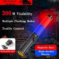 Rechargeable LED traffic light warning light traffic baton flashing light signal light Traffic comma