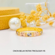 916gold Rattan Split Ring V15