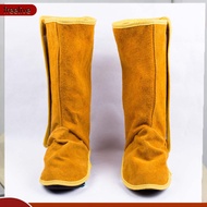 (freelive) 40cm Wear-resistant Cowhide Welding Spats Protective Shoes Welders Feet Cover