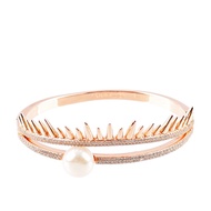 APM Monaco 鉚釘以及淡水珍珠王冠造型手環（玫瑰金） S號 _廠商直送