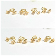 Sprout earrings model rate 375% real gold