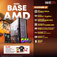 iHAVECPU คอมประกอบ BASED5AMD-39 AMD RYZEN 9 7900X 4.7GHz 12C/24T / ONBOARD Radeon™ Graphics (อัพเกรดการ์ดจอติดต่อ ADMIN) / ASUS ROG STRIX X670E-F GAMING WIFI / KINGSTON FURY BEAST x iHAVECPU 16GB (8x2) DDR5 5200MHz BLACK / DARKFLASH DK431 (BLACK)