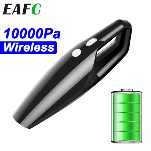 EAFC 10000Pa Car Vacuum Cleaner Portable Handheld Auto Mini Vacuum Cleaner Robot 120W Powerful Wet/D