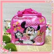 [Bibi Shop] Children's Tableware Cartoon Disney Minnie Mickey Mouse Princess Pearl Mermaid Meal Bag 