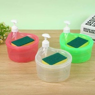 Tempat Sabun Cuci Piring Viral MR.DIY 1000ml + Spons / Wadah Sunlight Model Bulat & Persegi /