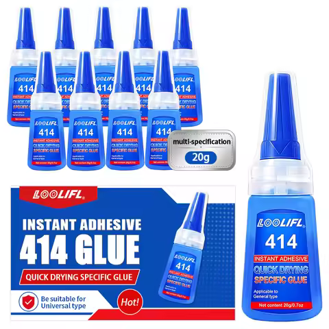 Loolifl 20ml 414 Strong Adhesive, 3-Second Setting, Super Versatile Glue for Crafts, Instant Strong