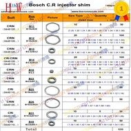 50PCS Injector Shims Gaskets B11 B12 B13 B14 B16 B21 B22 B23 B24 B25 B26 B31 B48 Nozzle Valve Adjust