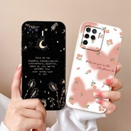 Phone Case For Oppo A94 4G 5G Shockproof Soft Silicone Casing Square Liquid Fashion Cute Flower Patt