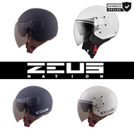 Zeus Helmet ZS-217 Demi Jet Helmet