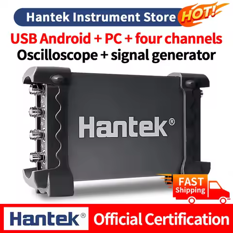 【Hantek Official Genuine】4-channel USB virtual oscilloscope 6074BC/6104BC/6204BC/6254BC/6074BD/6104B