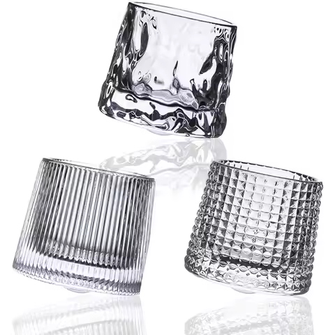 Whiskey Glass, Old Fashioned Rocks Glasses Tumblers, Glassware for Cocktail Scotch, Bourbon, Gin, Vo