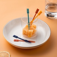 Online Influencer Cute Disposable Fruit Fork Set Creative Plastic Fruit Prod Home Cake Dessert Small