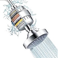 Filtered Shower Head Set 15 Stage Shower Filter Shower Head with 5 Spray Settings,Shower Head Filter