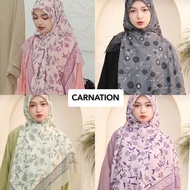 Bawal Cotton Voile Hijab Galeria Laser Cut Bidang 50-55, Bawal Saloma, Bunga, Dandelion, Roses, Kapa