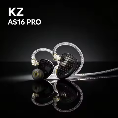 KZ AS16 PRO Wired In Ear Monitor 8 Unit Balanced Armature HiFi Earbuds 3 5mm Type C 0 78mm 2 Pin For