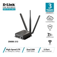 D-Link DWM-313 4G LTE Industrial VPN Wi-Fi Dual-SIM M2M Router (FREE 3 months DECS)