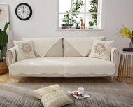 Campbell Home Collection - 日式刺繡布藝梳化墊 - 棉質 四季適用