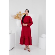 DAMI-FlowyDress-Red/Maroon