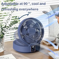 New Usb Folding Fan Remote Fan Digital Display USB charging Wall Fan Outdoor Desktop Fan