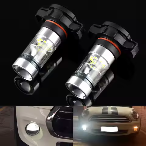 2Pcs Canbus PSX24W 2504 LED Car Lights Bulbs For MINI Cooper F55 F56 Halogen Headlamp Trim For Dayti