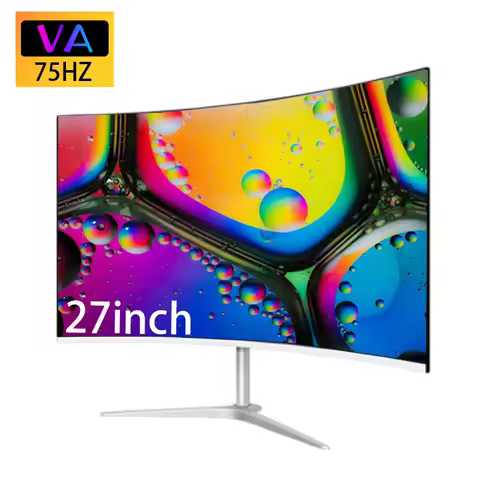 27 Inch Curved Monitor 75Hz 2ms Desktop PC Lcd FHD Computer Display Gaming IPS Panel Screen LED 1080