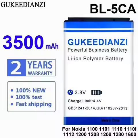 Mobile Phone Battery BL-5CA 3500mAh For Nokia 1100 1101 1110 1110i 1112 1200 1208 1209 1280 1600